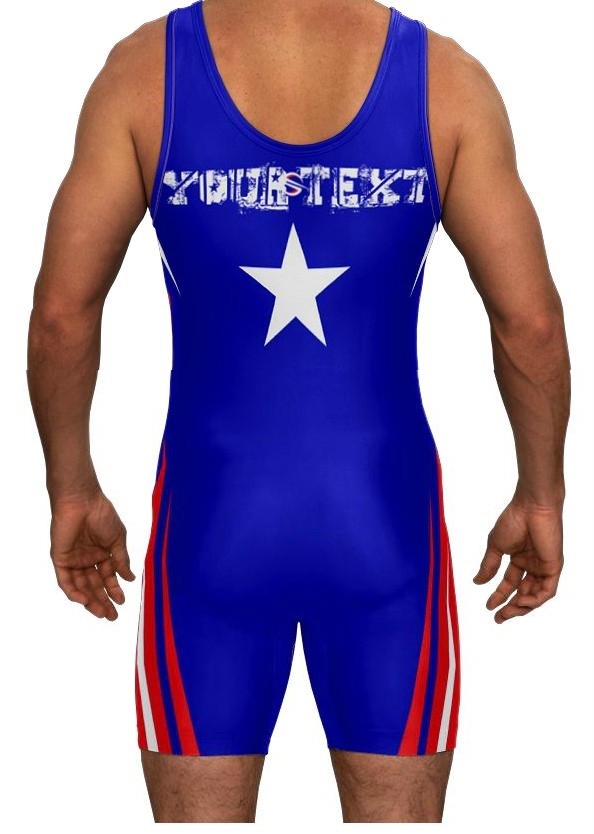 ADULT * USA SHIELD Wrestling SINGLET * PATRIOTIC * CAPTAIN AMERICA