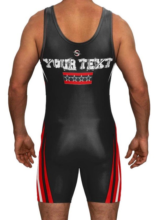 YOUTH * BLACK / RED * USA Wrestling SINGLET * Captain America STYLE