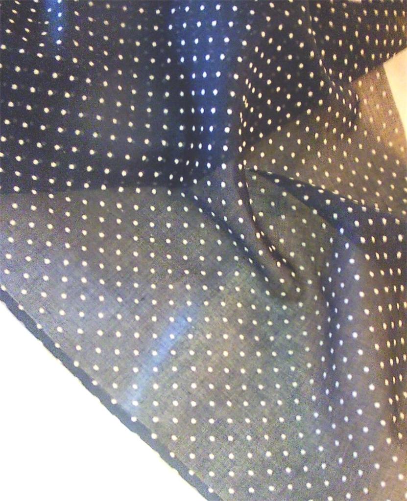 VINTAGE SWISS DOT ORGANZA FABRICFLOCKEDNAVY BLUE eBay