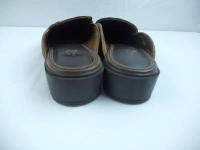 Details about Life Stride Womens Shoes 6.5 M Brown Slide Slip On 1.25