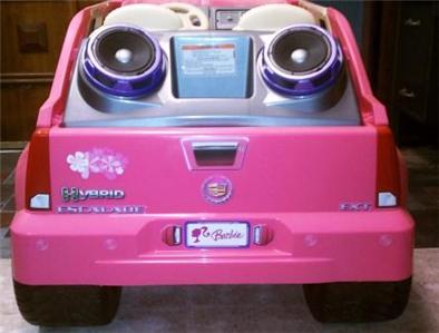 POWER WHEELS BARBIE HYBRID CADILLAC ESCALADE-EXT PINK | eBay