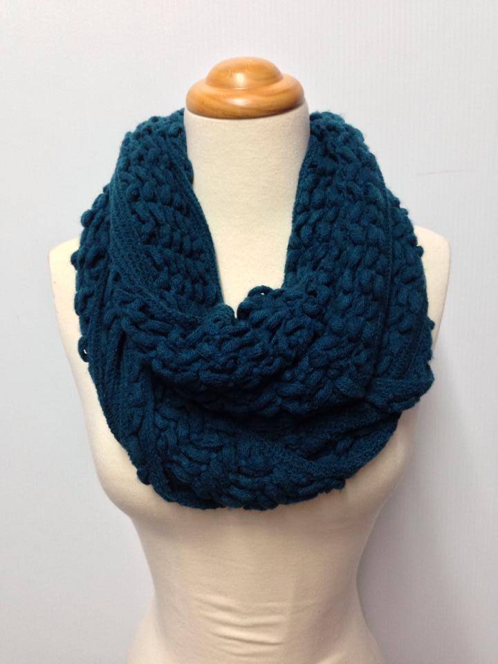 Two Knit Pattern 9 Color Infinity Scarf | eBay