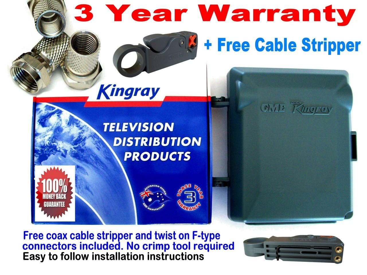 Kingray TV Antenna Booster Amp 42FS+Free Cable Stripper eBay