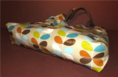Orla Kiely on Orla Kiely Large Multi Color Coated Canvas Stem Print Tote Shoulder