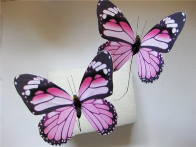 Faux Wedding Cakes on 10 Wire Faux Butterfly Wedding Cake Topper Favor  Pink    Ebay