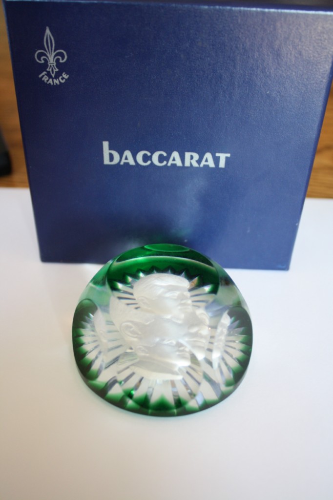 PRESIDENT JOHN F KENNEDY BACCARAT CRYSTAL PAPERWEIGHT eBay