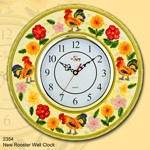 Ceramic Rooster Shape Decorative  Kitchen Wall Clock
