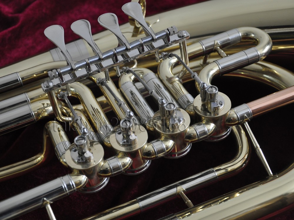 Prof. JINBAO Rotary Valve Gold Euphonium Brass Horn Cupronickel