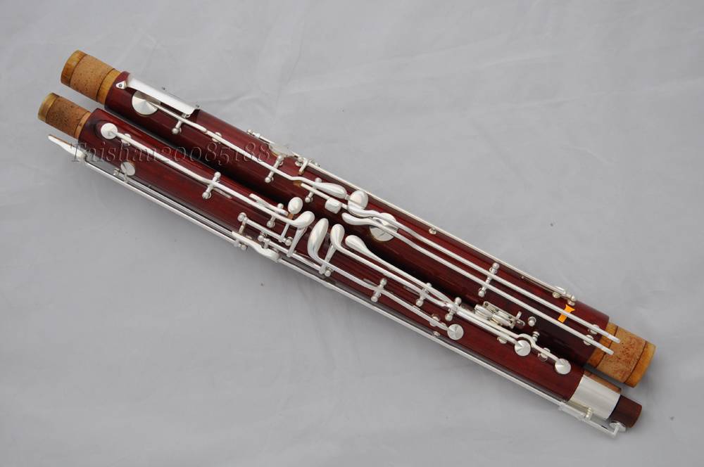 High grade Maple wooden silver plated key C tone Bassoon with case eBay