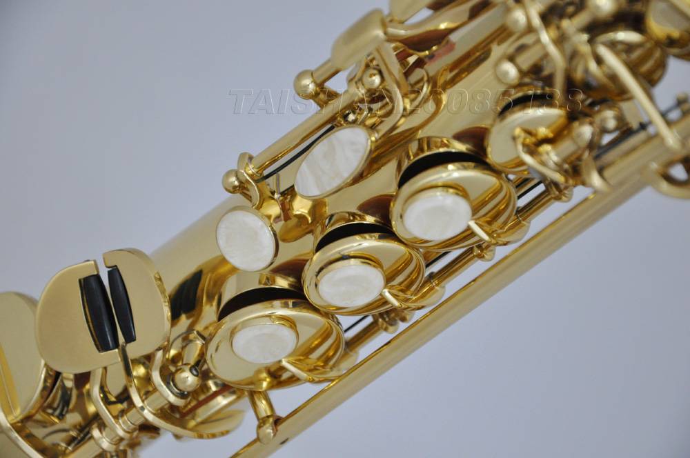 Professional TAISHAN gold Soprano Sax Saxophone High F FREE ALL Accessories