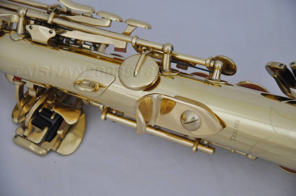 Professional TAISHAN gold Soprano Sax Saxophone High F FREE ALL Accessories