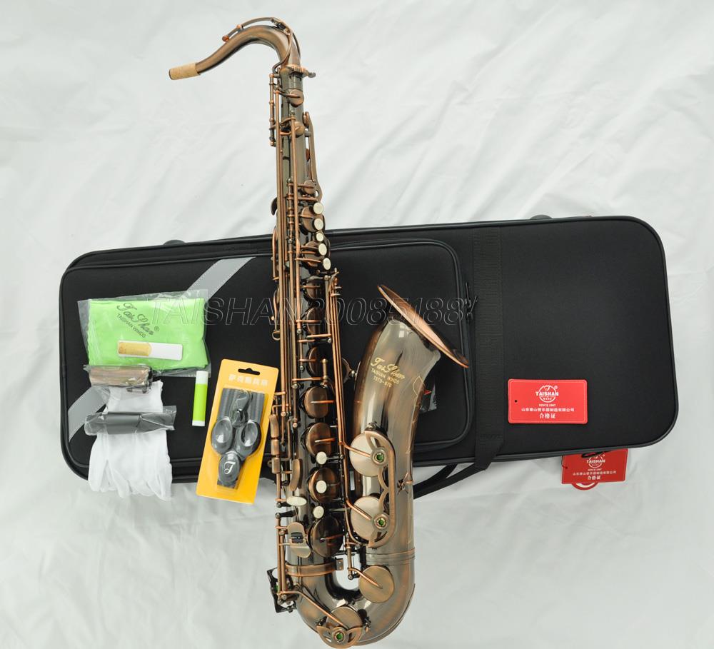 Professional TAISHAN Red antique Tenor Saxophone Sax with High F with