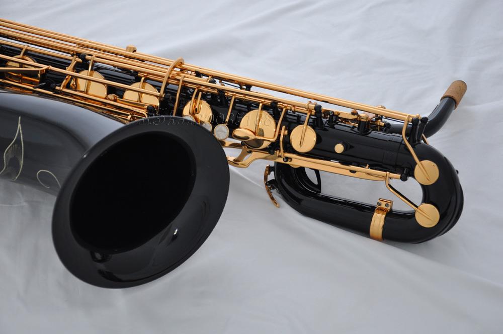 Professional Black lacquer Baritone Saxophone Eb Sax Low A high F with