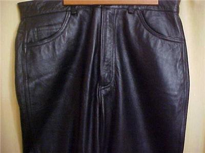  Size Fashions on Mens Kenneth Cole Reaction Sz 32 Black Leather Pants Beautiful