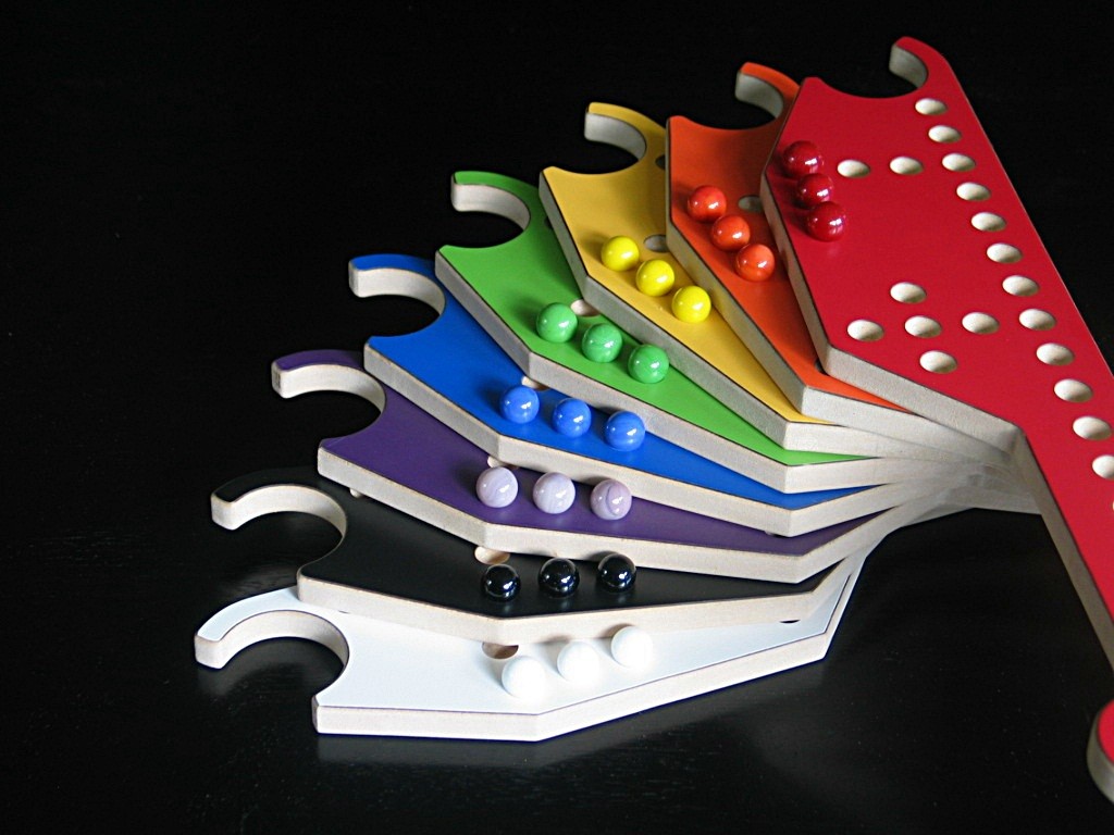 New MARBLES and JOKERS 8player Board Game set w/ cards (Peg sets