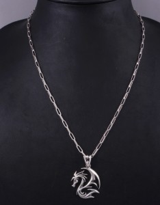 Art Mortal Kombat Dragon Tattoo 925 Sterling Silver Mens Womens Pendant Charm