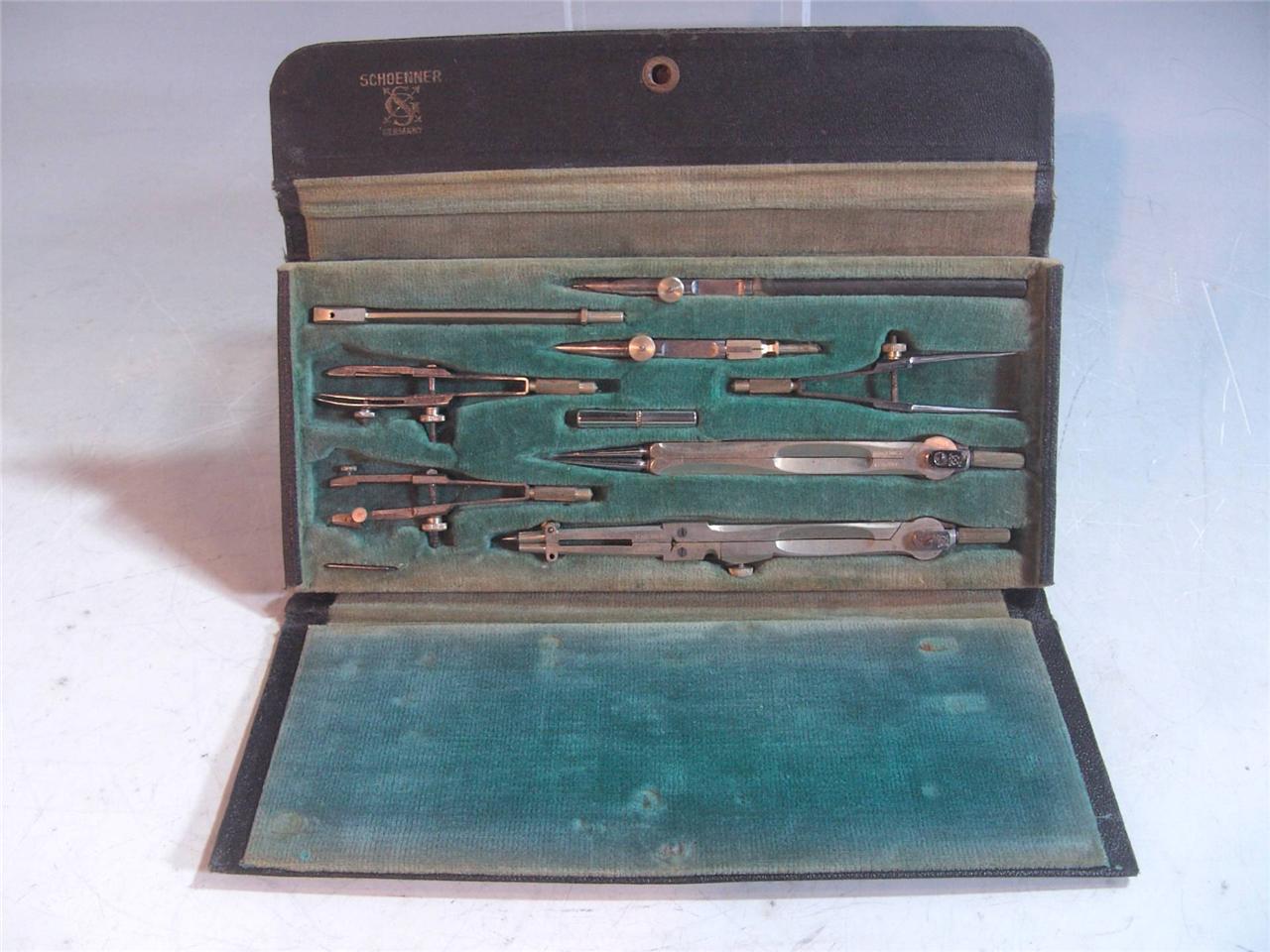 Vintage Schoenner German Drafting Tool Kit In Original Case eBay