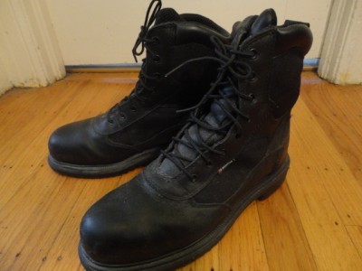  Wing Steel  Boots on Red Wing Redwing 4273 Steel Toe Black Safety Work Boot Size 10