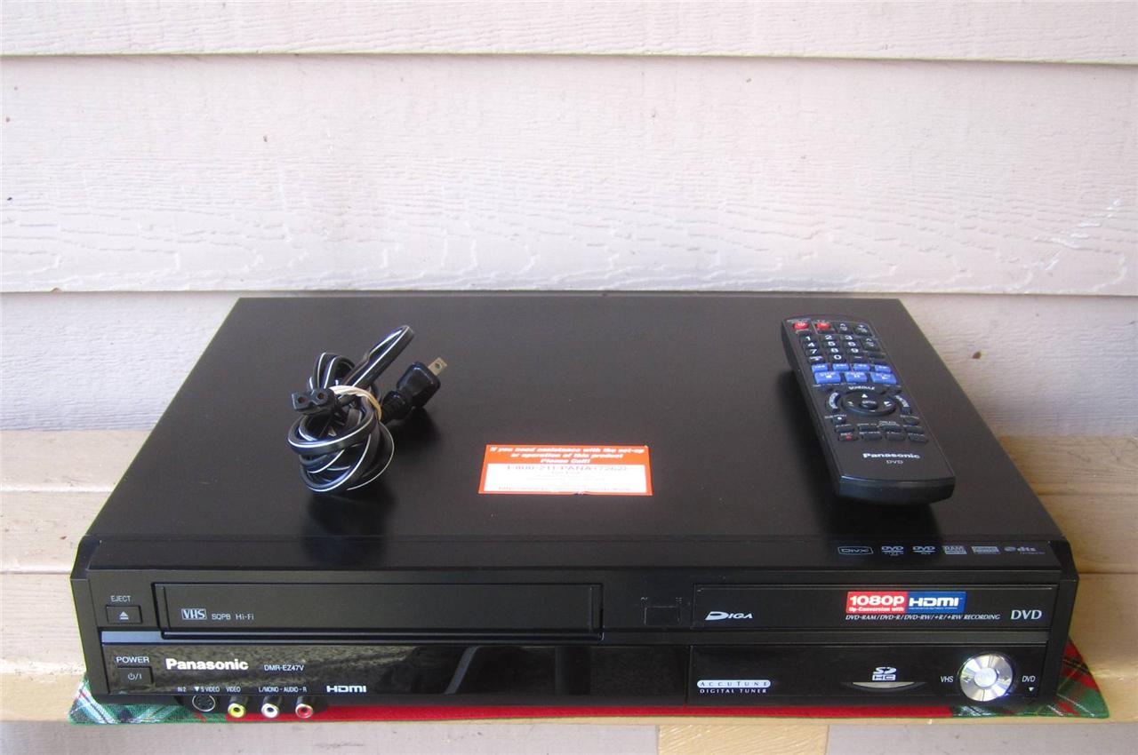 Panasonic DMR-EZ47V DVD/VCR Combo/Recorder With Digital Tuner And Remote