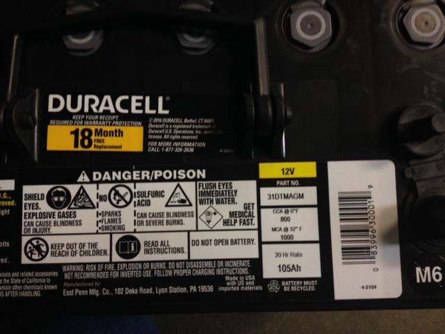 Sams Club Duracell 31dtm Agm Shelf Life