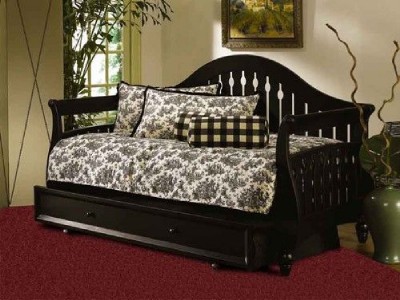 Fraser Daybed w/ Pop Up Trundle - Distresses Black | eBay