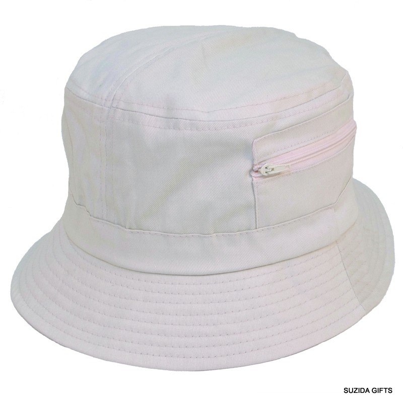 MEN WOMENS BUCKET SUN HAT WITH 2 ZIP POCKETS 5759cm BNWT eBay