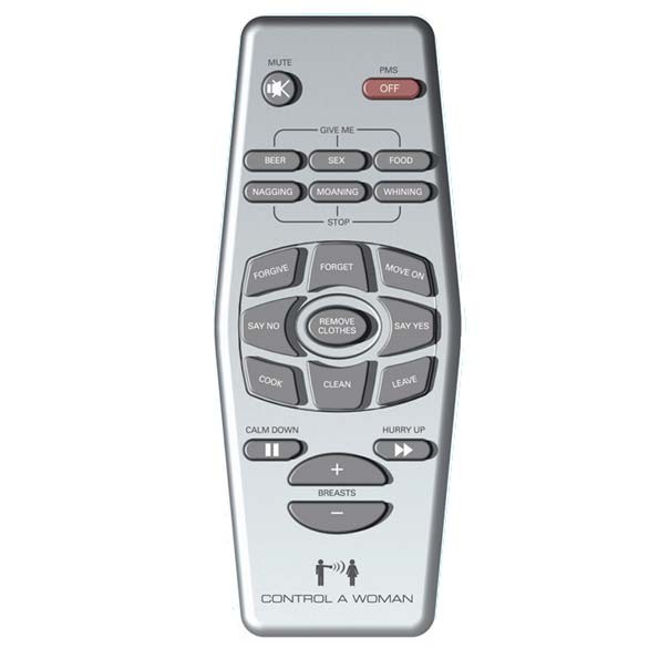 Control A Woman Remote Control Funny Joke Mens Gift