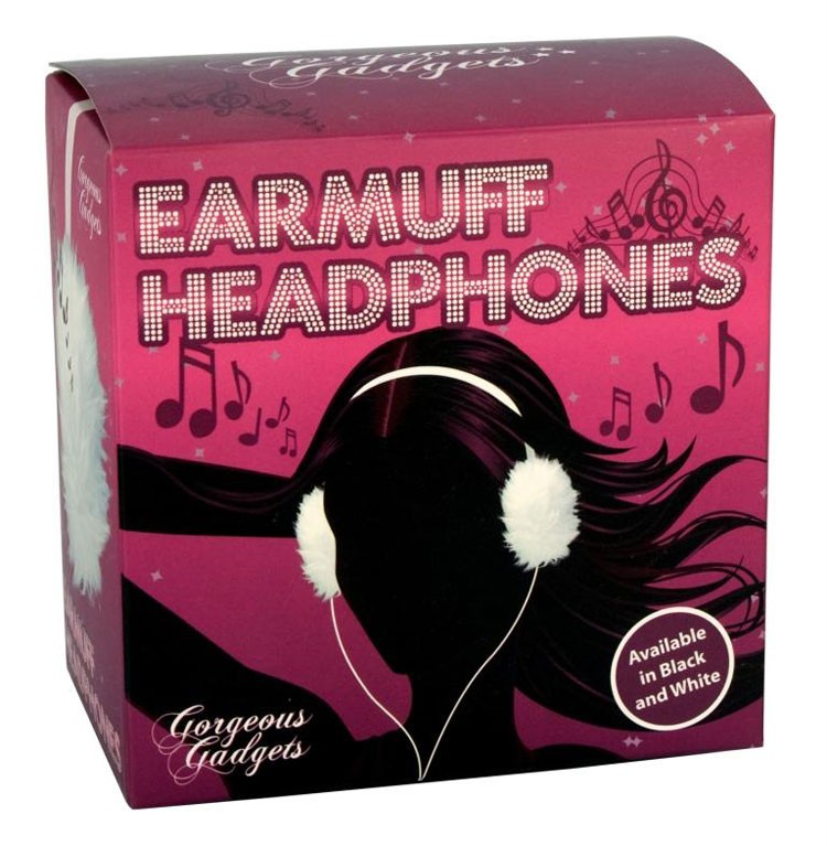 EarMuff Headphones Cosy Warm White Fluffy MP3 Earphones eBay