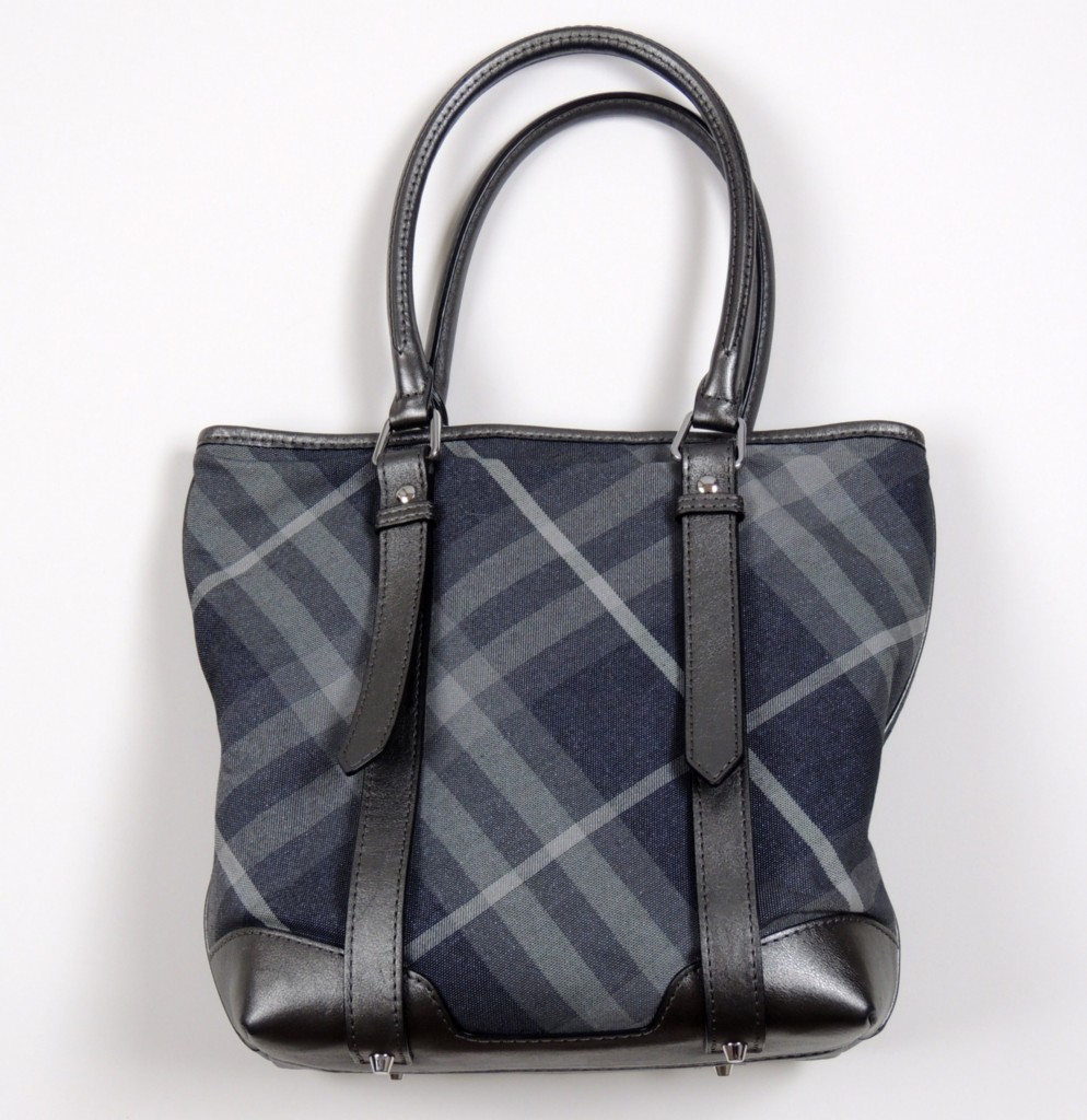 BURBERRY SILVER GRAY PLAID TOTE BAG/PURSE**FREE SHIPPING eBay