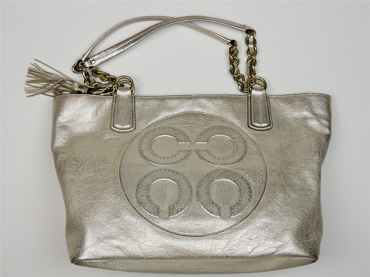 COACH LARGE BAG PURSE GOLD CHAIN STRAPS REALLY NICE! | eBay