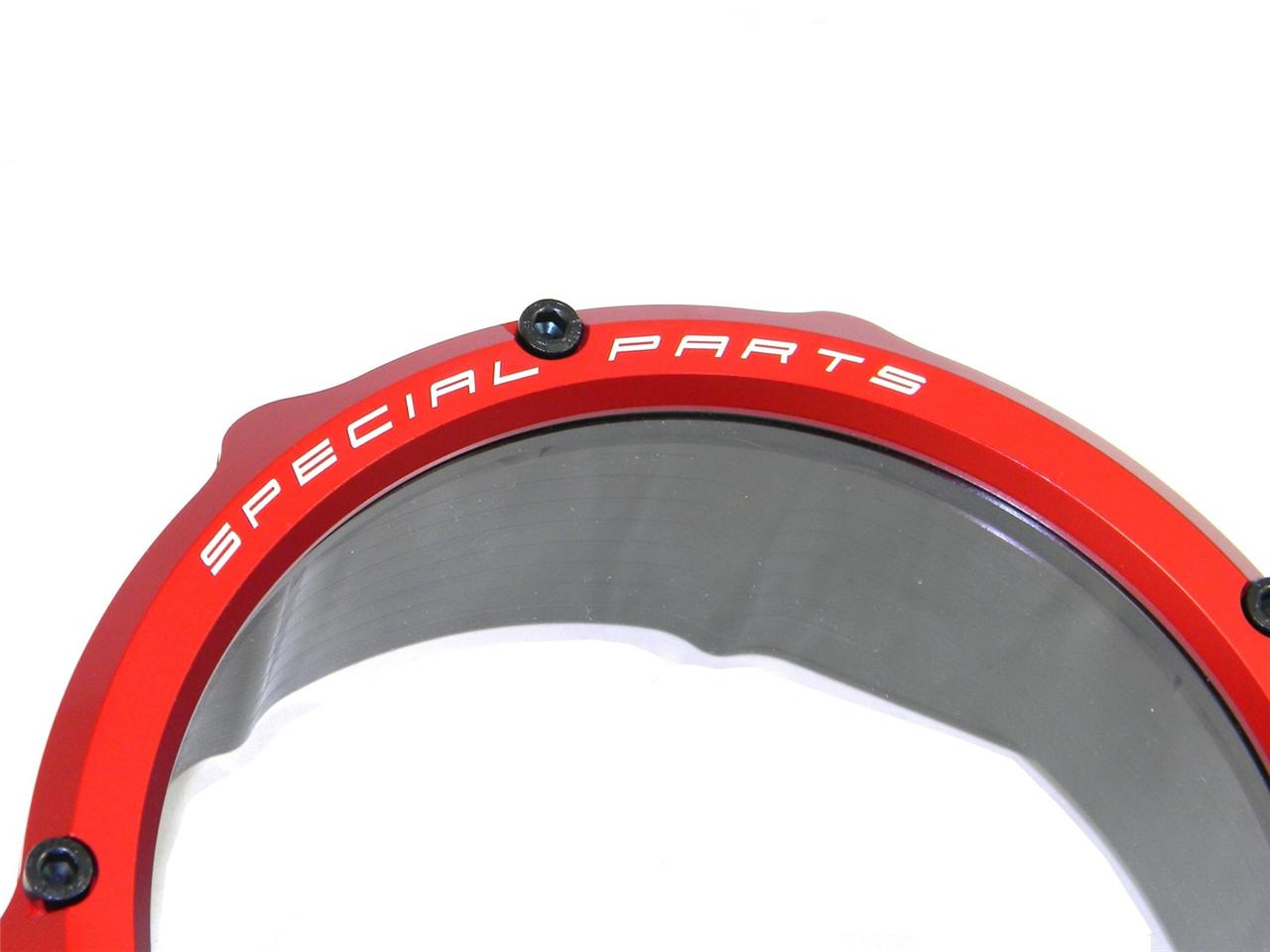 Ducabike Clear Clutch Cover Blk/Red Ducati Multistrada 1200 Monster 696