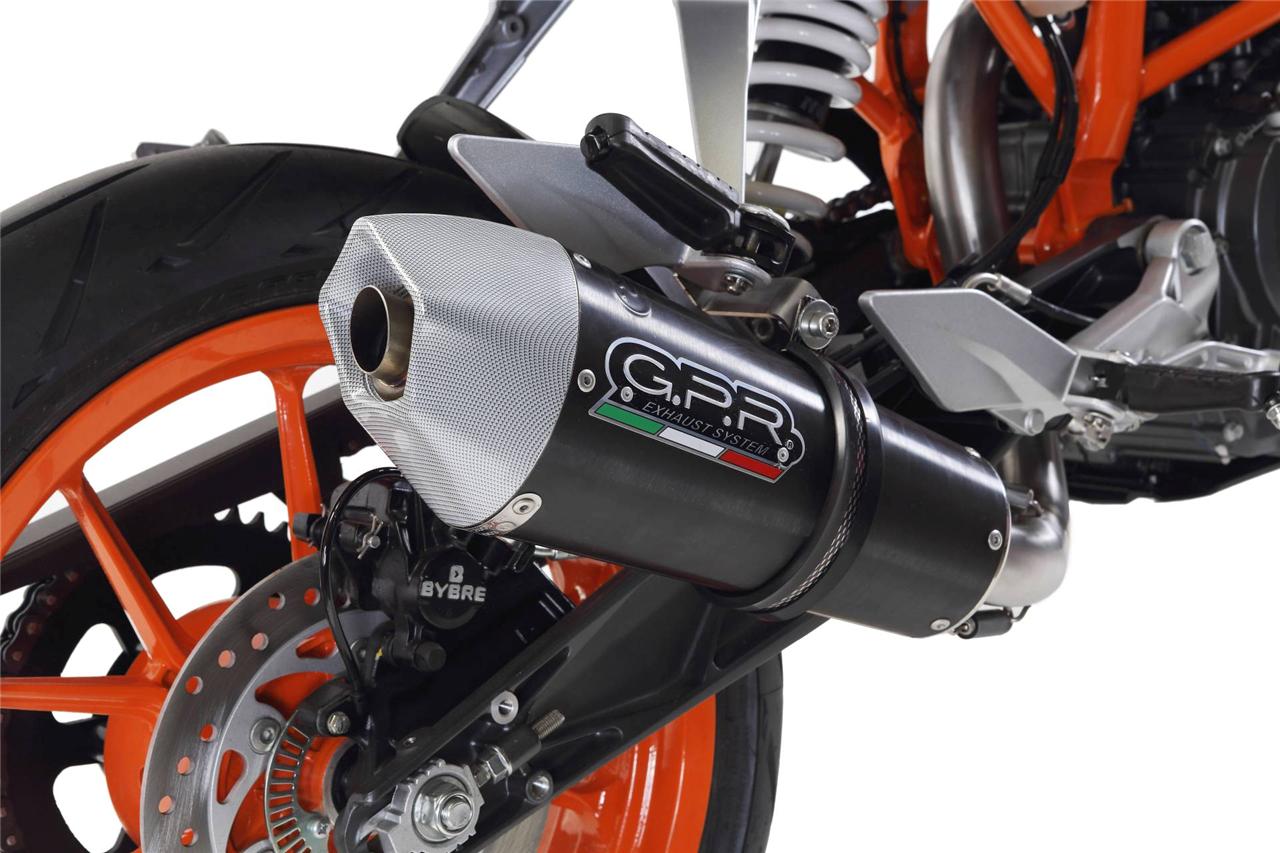 KTM Duke 390 20132014 GPR Exhaust Systems Speedcone Black Slipon Muffler Side eBay