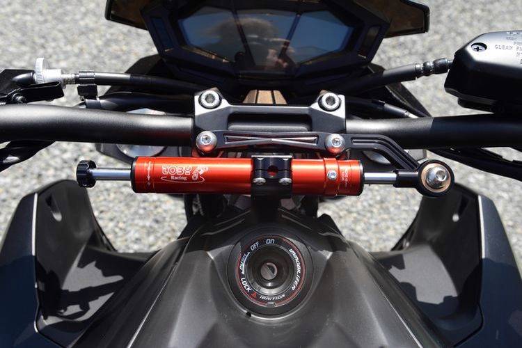 Kawasaki Z800 20132016 Toby Steering Damper Stabilizer & Mount Kit 3