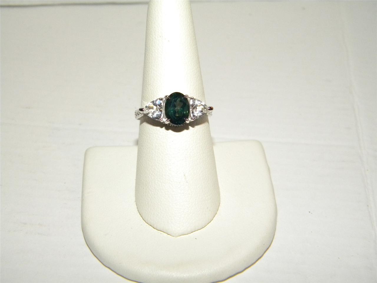 Avon Sterling Silver Classic Gem Ring Rings Sapphire Color Size 7 New eBay