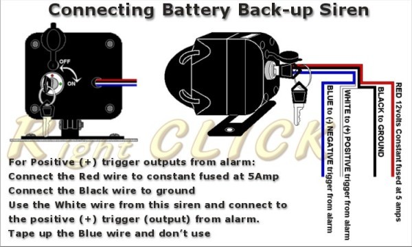 Siren 1Tone for car alarm Battery Backup 12v SIR1TBB01 | eBay
