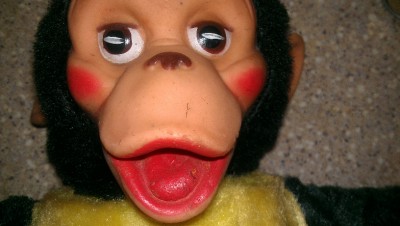 mr bim stuffed monkey with banana