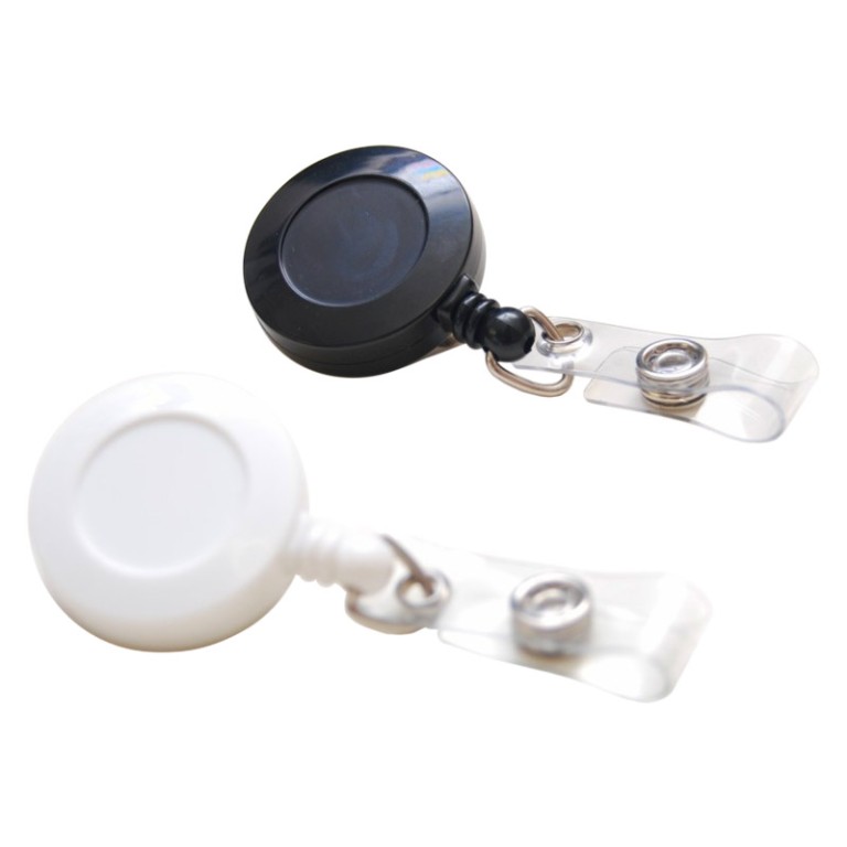 ID CLIP 2x ID CARD BADGE HOLDER Clip Reel 77cm Longest String