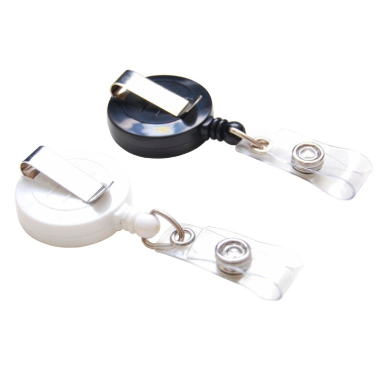 ID CLIP 2x ID CARD BADGE HOLDER Clip Reel 77cm Longest String