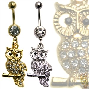 Owl Belly Ring