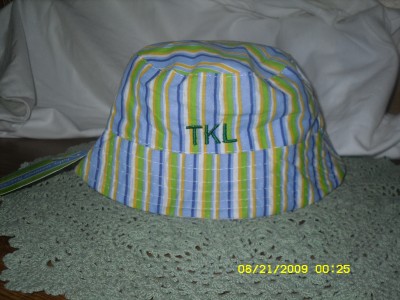 Monogrammed Baby  on Baby Toddler Personalized Sun Hat Cap Embroidered 12 18   Ebay