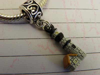 3d Lighthouse Dangle Bead Charm Sterling