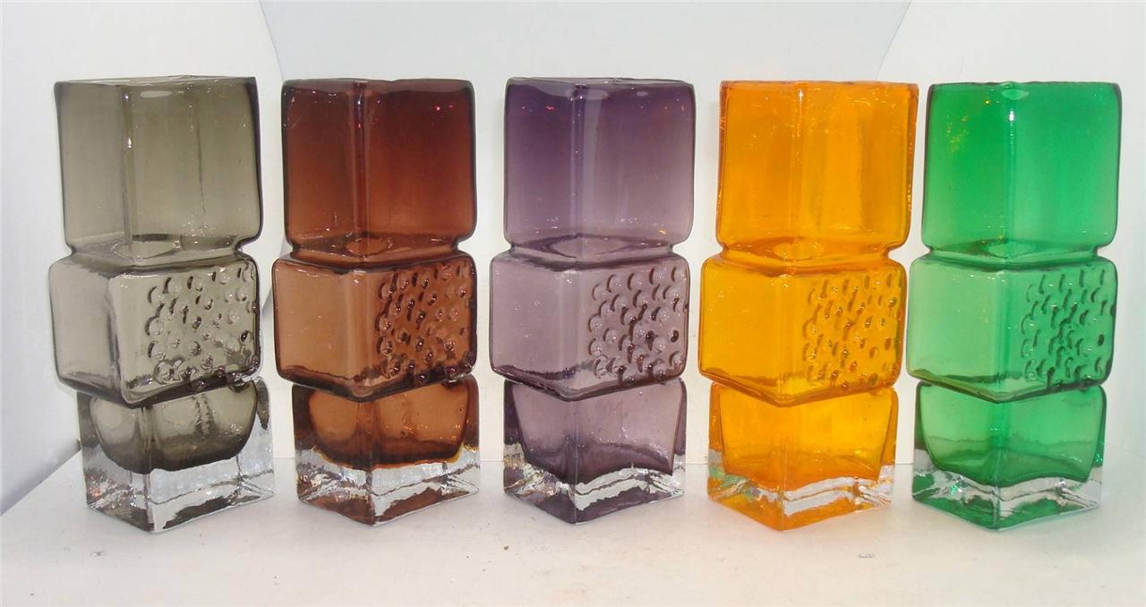 Whitefriars Drunken Bricklayer Art Glass Vase Choice of 5 Colours eBay