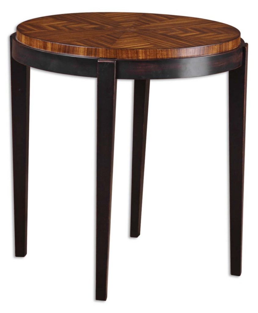 Round ZEBRA Wood Accent / Side / End TABLE eBay