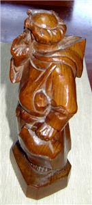 oberammergau figurines monk carved german wood