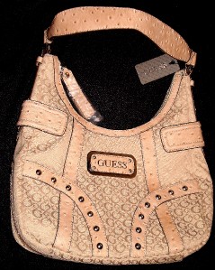 AUTHENTIC *GUESS* MOOSE (TAN) NETWORK HANDBAG PURSE NEW