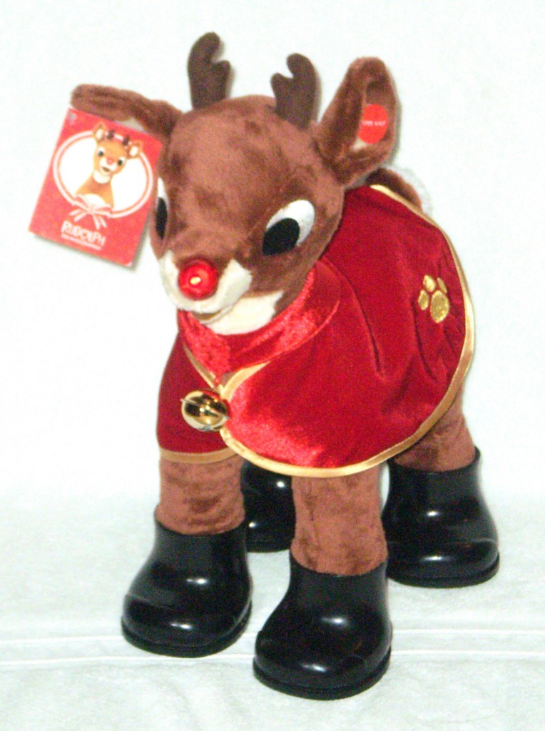 NWT 2007 RUDOLPH LITE-UP RED NOSE REINDEER BUILD A BEAR