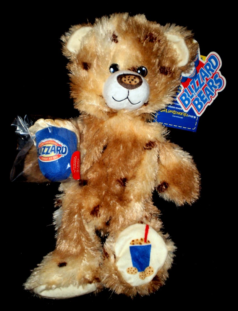 Build a Bear COOKIE DOUGH Blizzard Unstuffed Teddy DQ Dairy Queen Ice
