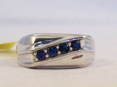 Kanchanaburi Blue Sapphire Men's Ring