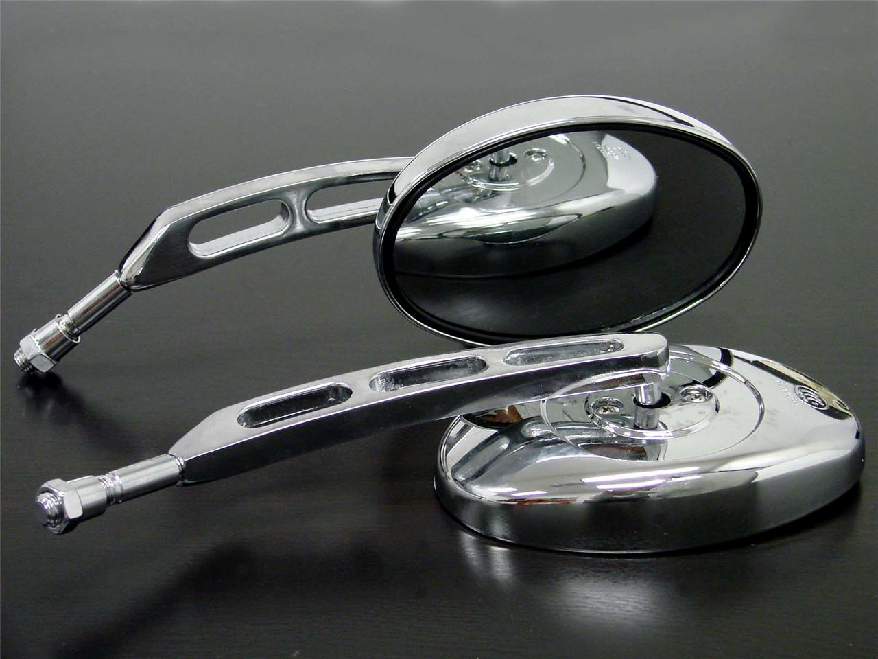 Chrome Oval 10mm Side Mirrors For Honda CBR CB Shadow VT VTX Rebel 600