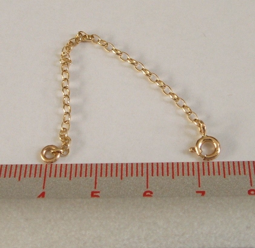 9Ct Gold Necklace necklet Belcher Link extender safety chain 5mm Bolt